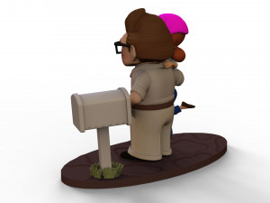 carl and ellie young 2 - topcake for wedding 3Dモデル