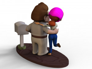 carl and ellie young 2 - topcake for wedding 3Dモデル
