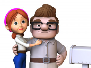 carl and ellie young 2 - topcake for wedding 3Dモデル