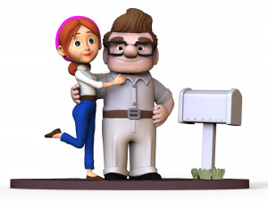 carl and ellie young 2 - topcake for wedding 3Dモデル