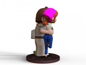carl and ellie young 2 - topcake for wedding 3Dモデル