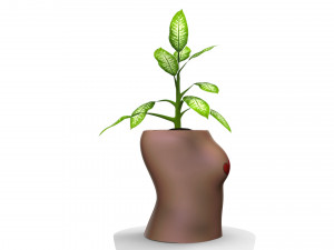 woman pot 3 - stl for 3d printing Modello 3D