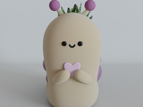 Cute Snail Planter - STL File for 3D Printing Model Cetak 3D