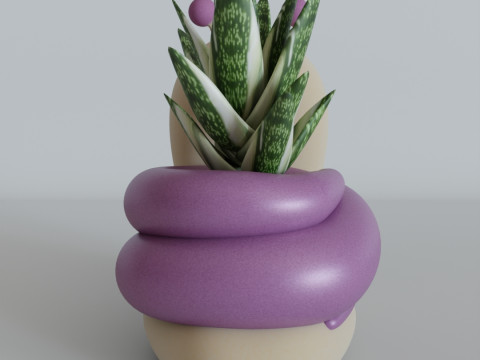 Cute Snail Planter - STL File for 3D Printing Model Cetak 3D