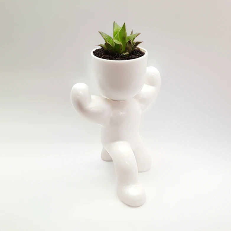 Strong Man Planter Digital STL File - 3D Printable Muscle Man Planter for Home Decor Succulents an 3D Print Model .c4d .max .obj .3ds .fbx .stl .blend 