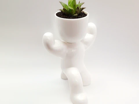 Strong Man Planter Digital STL File - 3D Printable Muscle Man Planter for Home Decor Succulents an 3D Print Model