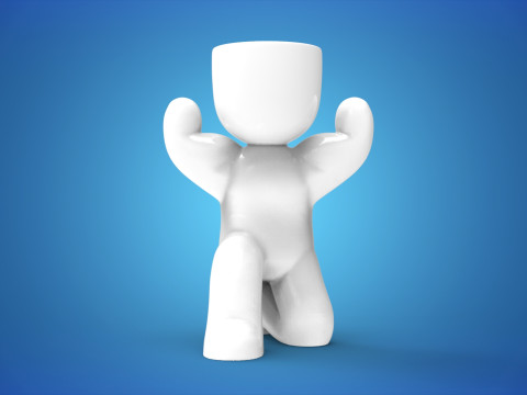 Strong Man Planter Digital STL File - 3D Printable Muscle Man Planter for Home Decor Succulents an Modelo de impresión 3D