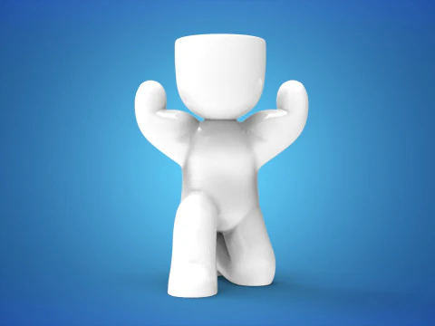 Strong Man Planter Digital STL File - 3D Printable Muscle Man Planter for Home Decor Succulents an 3D Print Model