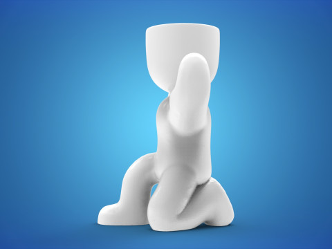 Strong Man Planter Digital STL File - 3D Printable Muscle Man Planter for Home Decor Succulents an Modelo de impresión 3D