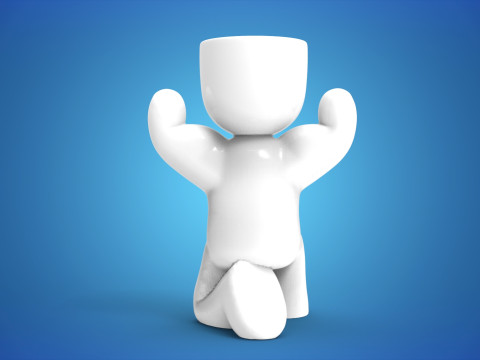 Strong Man Planter Digital STL File - 3D Printable Muscle Man Planter for Home Decor Succulents an Modelo de impresión 3D