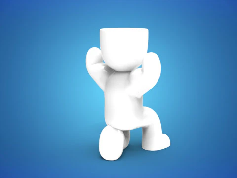 Strong Man Planter Digital STL File - 3D Printable Muscle Man Planter for Home Decor Succulents an 3D Print Model