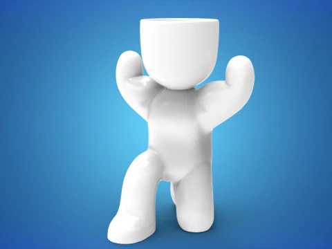Strong Man Planter Digital STL File - 3D Printable Muscle Man Planter for Home Decor Succulents an 3D Print Model