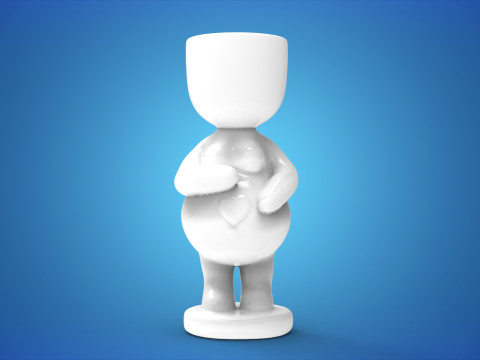 Adorable Pregnant Woman Planter - 3D Printable STL File for Unique Home Decor Cute Flower Pot Baby 3D Print Model