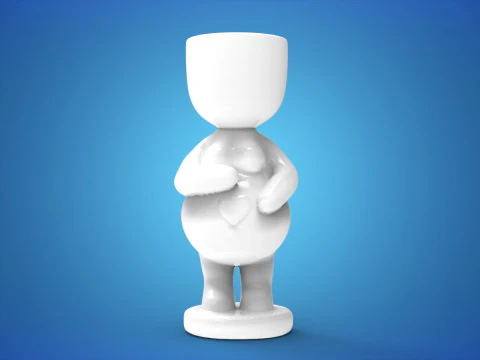 Adorable Pregnant Woman Planter - 3D Printable STL File for Unique Home Decor Cute Flower Pot Baby 3D Print Model