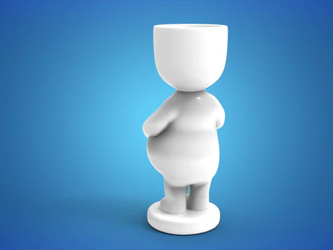 Adorable Pregnant Woman Planter - 3D Printable STL File for Unique Home Decor Cute Flower Pot Baby 3D Print Model
