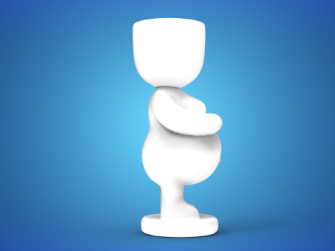 Adorable Pregnant Woman Planter - 3D Printable STL File for Unique Home Decor Cute Flower Pot Baby 3D Print Model
