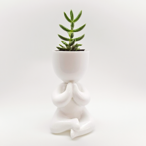 Charming Meditating Zen Planter STL File for 3D Printing Yoga Inspired Cute Plant Holder Medit 3D-Druckmodell .c4d .max .obj .3ds .fbx .stl .blend 