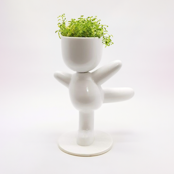 Dancing Pose Plant Holder - 3D Printable STL File for Unique Home and Office Decor Modern Succulent Modelo de Impressão 3D .c4d .max .obj .3ds .fbx .stl .blend 