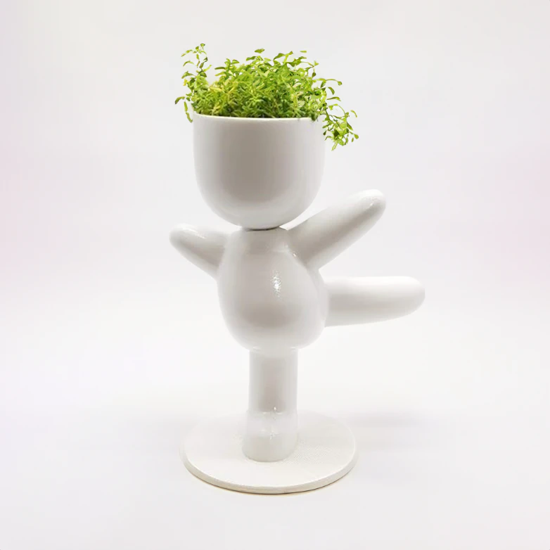 Dancing Pose Plant Holder - 3D Printable STL File for Unique Home and Office Decor Modern Succulent 3D Print Model .c4d .max .obj .3ds .fbx .stl .blend 