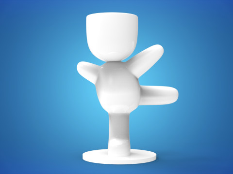 Dancing Pose Plant Holder - 3D Printable STL File for Unique Home and Office Decor Modern Succulent Modelo de Impressão 3D