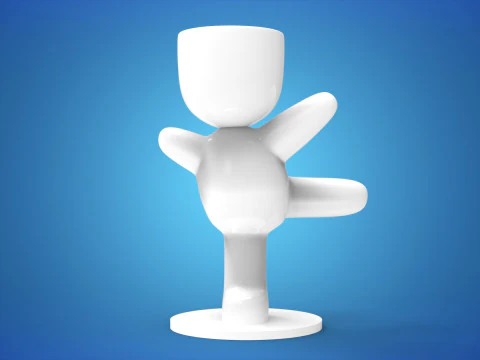 Dancing Pose Plant Holder - 3D Printable STL File for Unique Home and Office Decor Modern Succulent 3D Print Model
