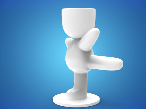 Dancing Pose Plant Holder - 3D Printable STL File for Unique Home and Office Decor Modern Succulent Modelo de Impressão 3D