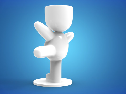 Dancing Pose Plant Holder - 3D Printable STL File for Unique Home and Office Decor Modern Succulent Modelo de Impressão 3D