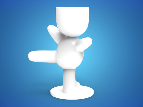 Dancing Pose Plant Holder - 3D Printable STL File for Unique Home and Office Decor Modern Succulent Modelo de Impressão 3D
