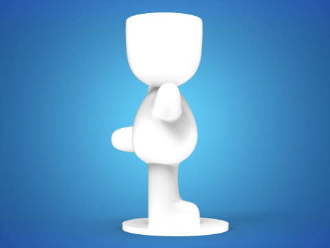 Dancing Pose Plant Holder - 3D Printable STL File for Unique Home and Office Decor Modern Succulent Modelo de Impressão 3D