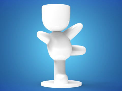 Dancing Pose Plant Holder - 3D Printable STL File for Unique Home and Office Decor Modern Succulent Modelo de Impressão 3D