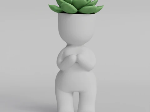 Adorable Succulent Planter STL File for 3D Printing - Cute Plant Pot Digital Download - 3D Printable 3D Print Model