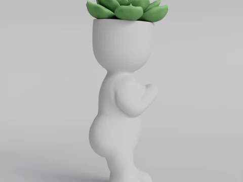 Adorable Succulent Planter STL File for 3D Printing - Cute Plant Pot Digital Download - 3D Printable 3D Print Model