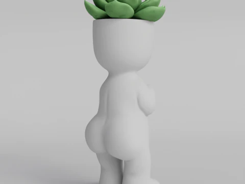 Adorable Succulent Planter STL File for 3D Printing - Cute Plant Pot Digital Download - 3D Printable 3D Print Model
