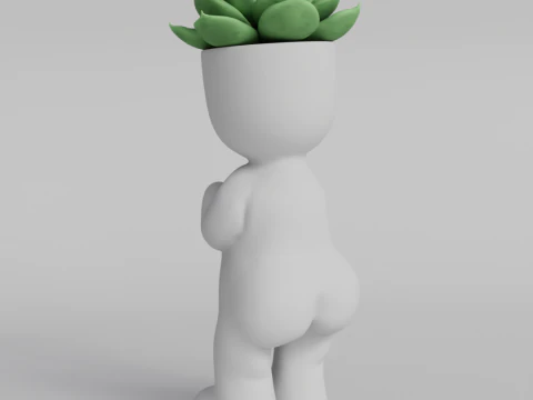 Adorable Succulent Planter STL File for 3D Printing - Cute Plant Pot Digital Download - 3D Printable 3D Print Model
