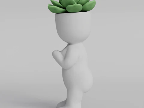 Adorable Succulent Planter STL File for 3D Printing - Cute Plant Pot Digital Download - 3D Printable 3D Print Model