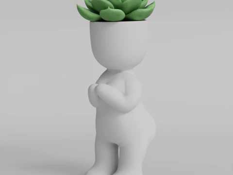 Adorable Succulent Planter STL File for 3D Printing - Cute Plant Pot Digital Download - 3D Printable 3D Print Model