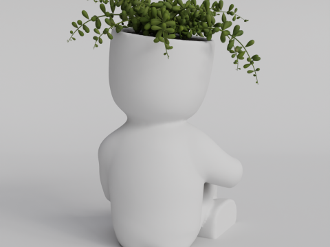 Cute Sitting Character Planter with Book - 3D Printable STL File for Succulents and Small Plants - A 3D 프린트 모델