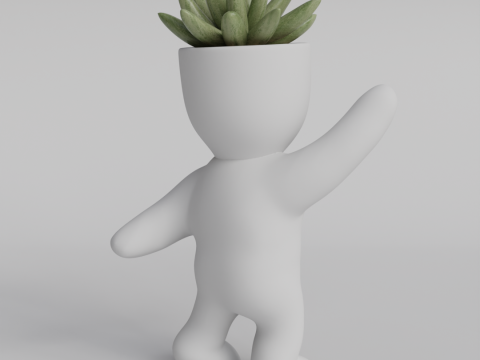 Adorable 3D Printable Planter Figurine STL File - Cute Plant Holder Home Decor Succulent Pot Indo 3D 프린트 모델