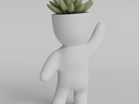 Adorable 3D Printable Planter Figurine STL File - Cute Plant Holder Home Decor Succulent Pot Indo 3D 프린트 모델