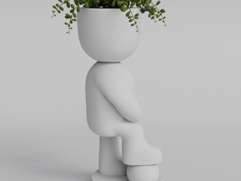 Soccer Player Planter STL File for Unique Home Decor - Instant Digital Download Modelo de Impressão 3D