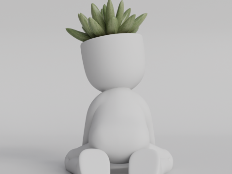 Adorable 3D Printed Planter - Kneeling Figure Pot for Succulents - Cute Home Decor Planter - Digital 3D प्रिंट मॉडल