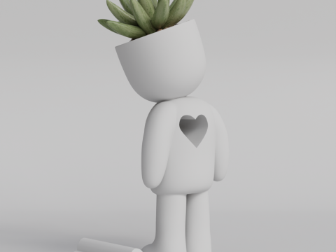 Heartfelt Character Planter - Unique 3D Printable STL File for Succulent Pot Decor Cute Minimalist 3D 프린트 모델