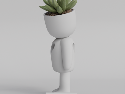 Heartfelt Character Planter - Unique 3D Printable STL File for Succulent Pot Decor Cute Minimalist 3D 프린트 모델