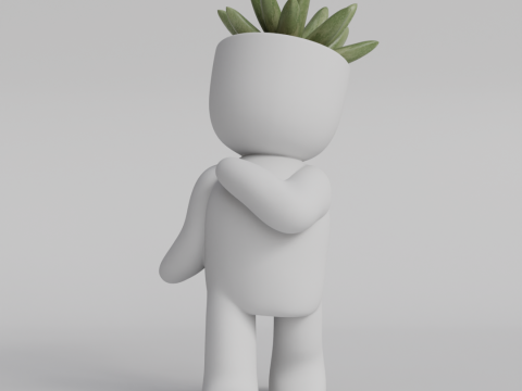 Adorable Walking Plant Pot Character STL File for 3D Printing - Cute Succulent Planter Desktop Deco 3D Print Model