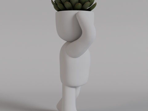 Charming 3D Printable Succulent Planter Figure - Adorable Digital STL File for Home Decor - Unique P 3D Print Model