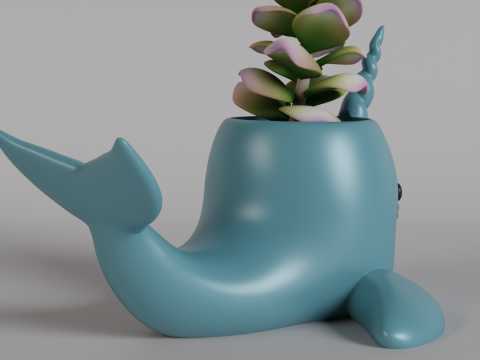 Enchanting Narwhal Planter Digital STL File - 3D Printable Resin Planter for Succulents and Small Pl 3D-Druckmodell