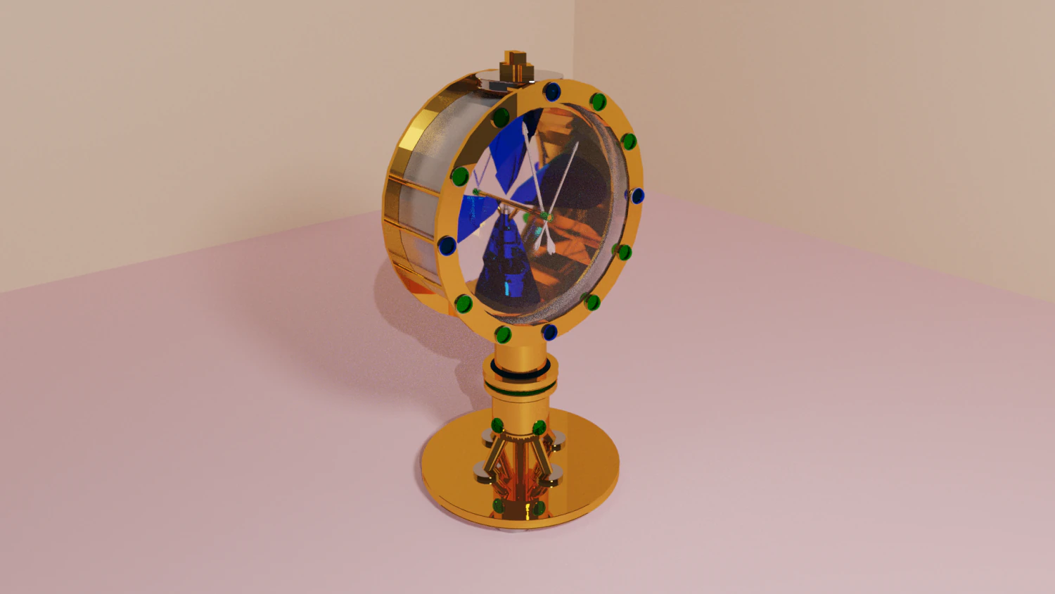 precious clock 3D Model .c4d .max .obj .3ds .fbx .stl .blend 