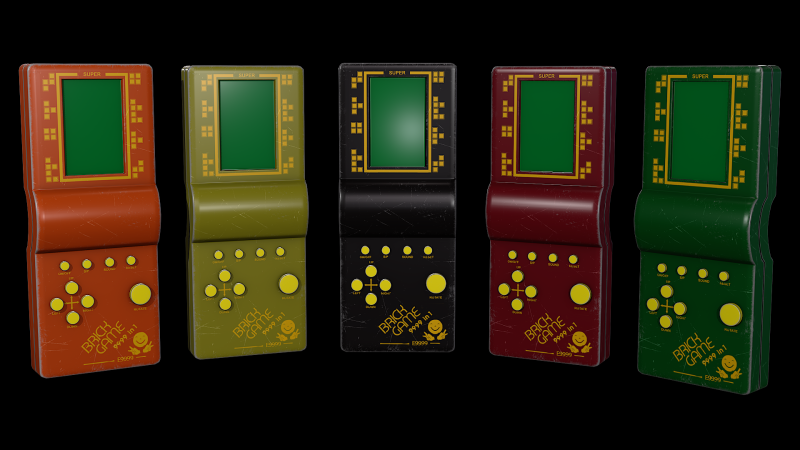 Brick Game 3D Model .c4d .max .obj .3ds .fbx .stl .blend 
