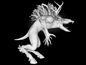 creatura wendigo Modello 3D