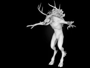 creatura wendigo Modello 3D